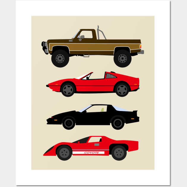 The Car's The Star: Glen A Larson Wall Art by Paulychilds